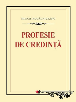 cover image of Profesie de credinţă